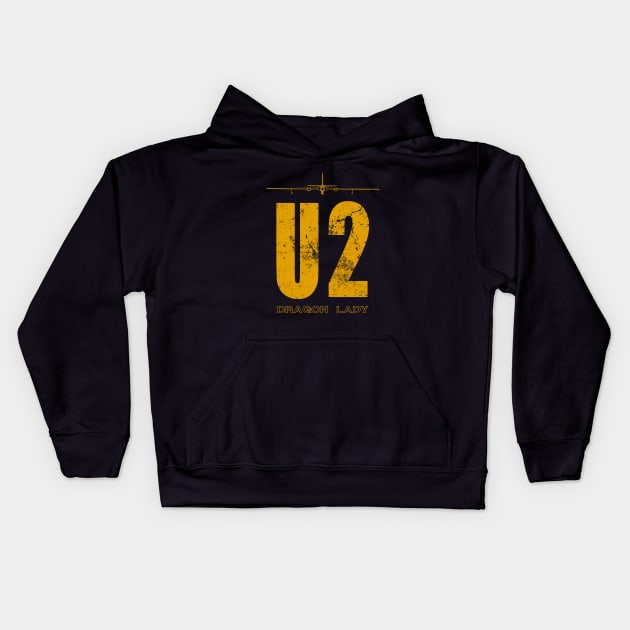 U2 - Dragon Lady Spy Plane Kids Hoodie by Jose Luiz Filho